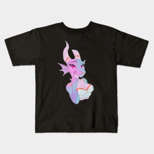 Holographic Dragon Girl Kids T-Shirt